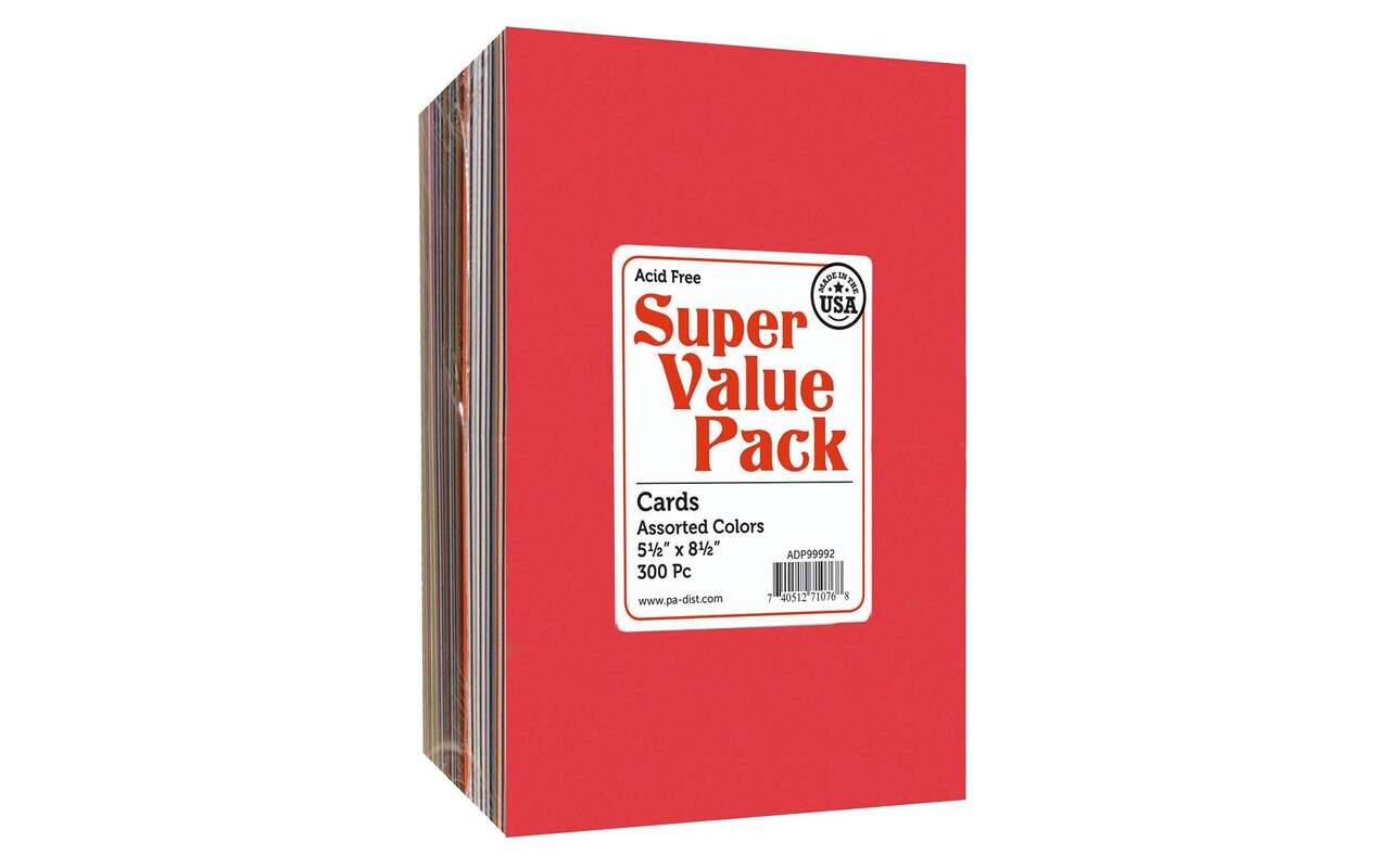 Accent Design Paper Accents Super Value Variety Pack - Heavyweight Assorted Cardstock - 5.5x8.5 - Archival Quality Scrapbook Paper for Scrapbooking, Cards, Invitations & Crafts